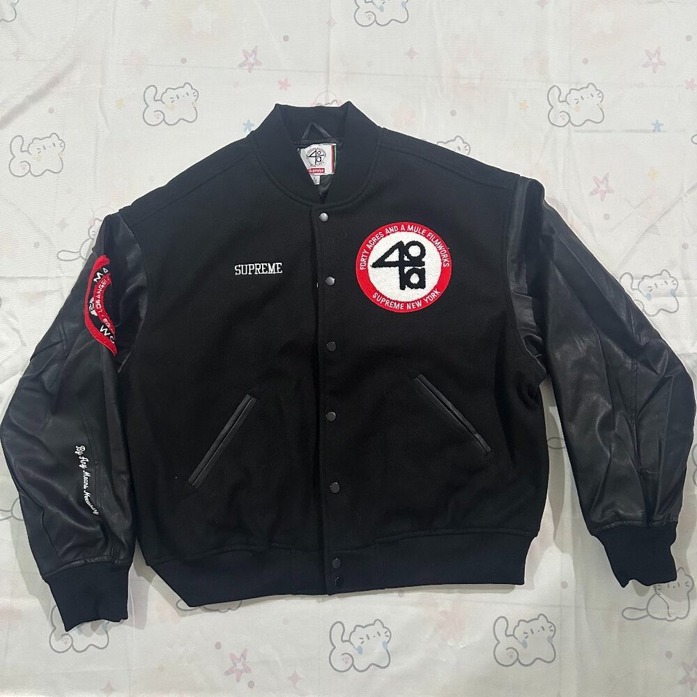 Supreme Embroidered Logo Cardigan Jacket